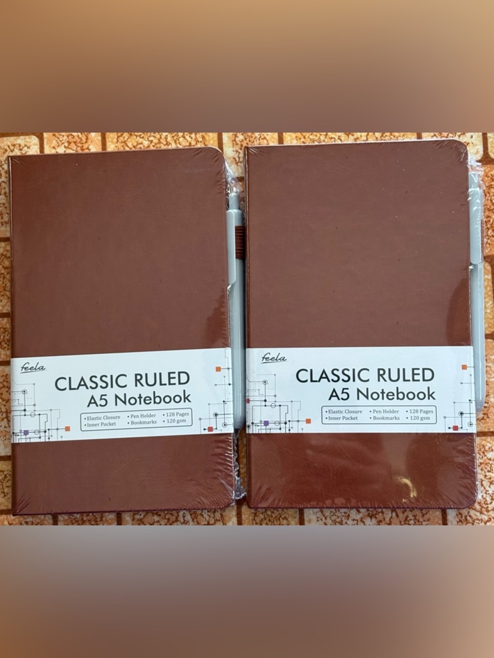Classic Ruled A5 Notebook - Brown. NWT.